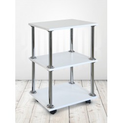 Тележка на колесиках косметологическая белая А-93